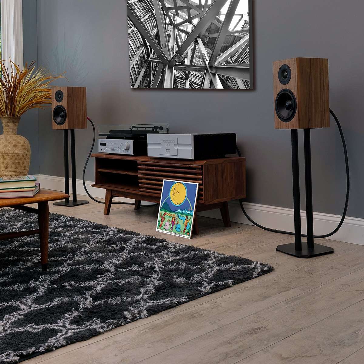 walnut bookshelf speaker