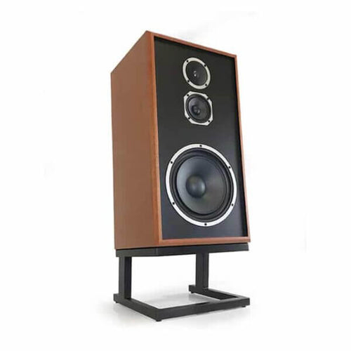 model five floorstanding speaker with grille off