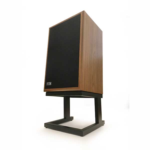 black and walnut model three bookshelf speaker