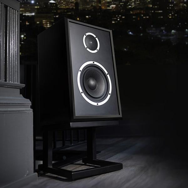 black model three bookshelf speaker