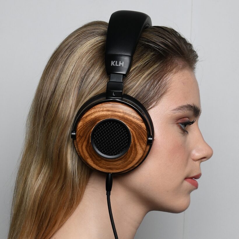 Girl With Ultimate One Headphone (Zebrawood)