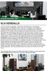 June 2022 KLH Newsletter